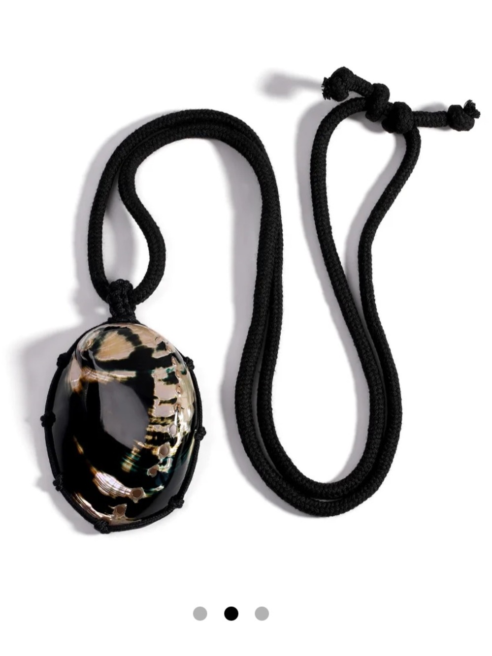 NEW✨ Mayamar Abalone Seashell Cord Necklace in Black MM-01552